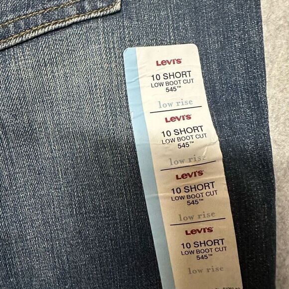 Levi’s Women’s Size 10 Short 545 Low Bootcut Jeans Blue Dark Wash Denim NWT - Picture 2 of 9
